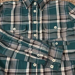 Teal Plaid Button Down Shirt